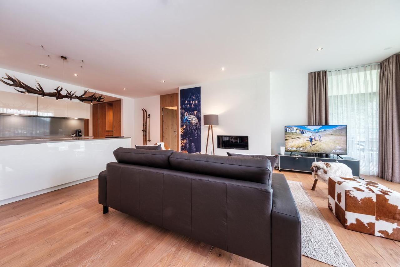 Luxury Panorama Apartment With Alpengold Spa Access Давос Екстериор снимка